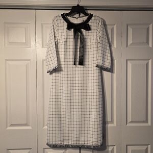 Dainty Jewells Black and White Checkered Midi Dress
